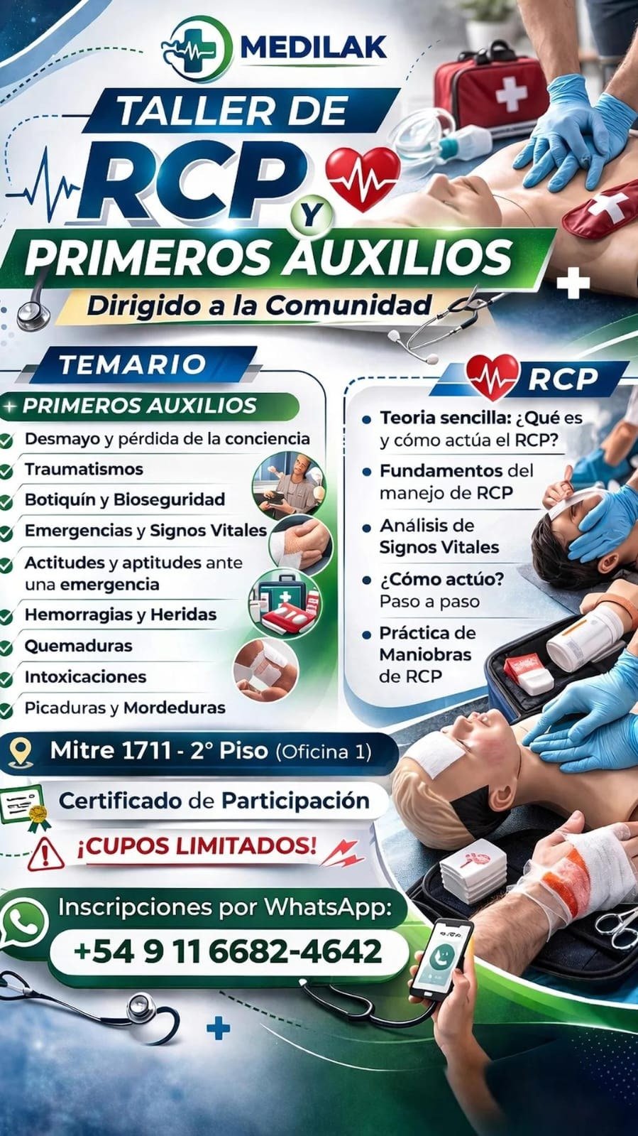 Flyer taller RCP MEDILAK