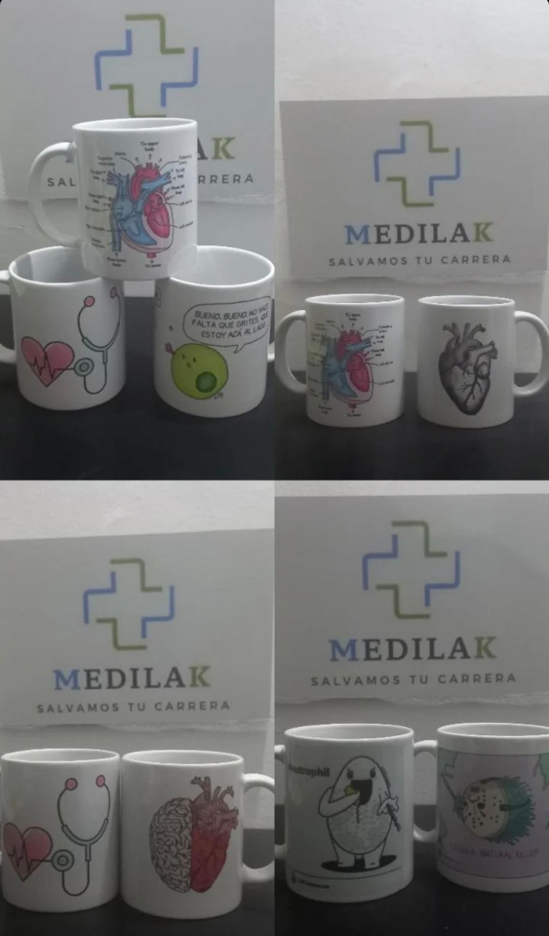 Tazas con diseños de anatomía
